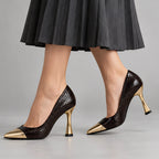 Emilia Women's Glossy Pointed-Toe Pumps - Umber - pumps - Eric Muller - Image 7