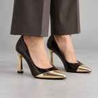 Emilia Women's Glossy Pointed-Toe Pumps - Umber - court shoes - Eric Muller - Image 8
