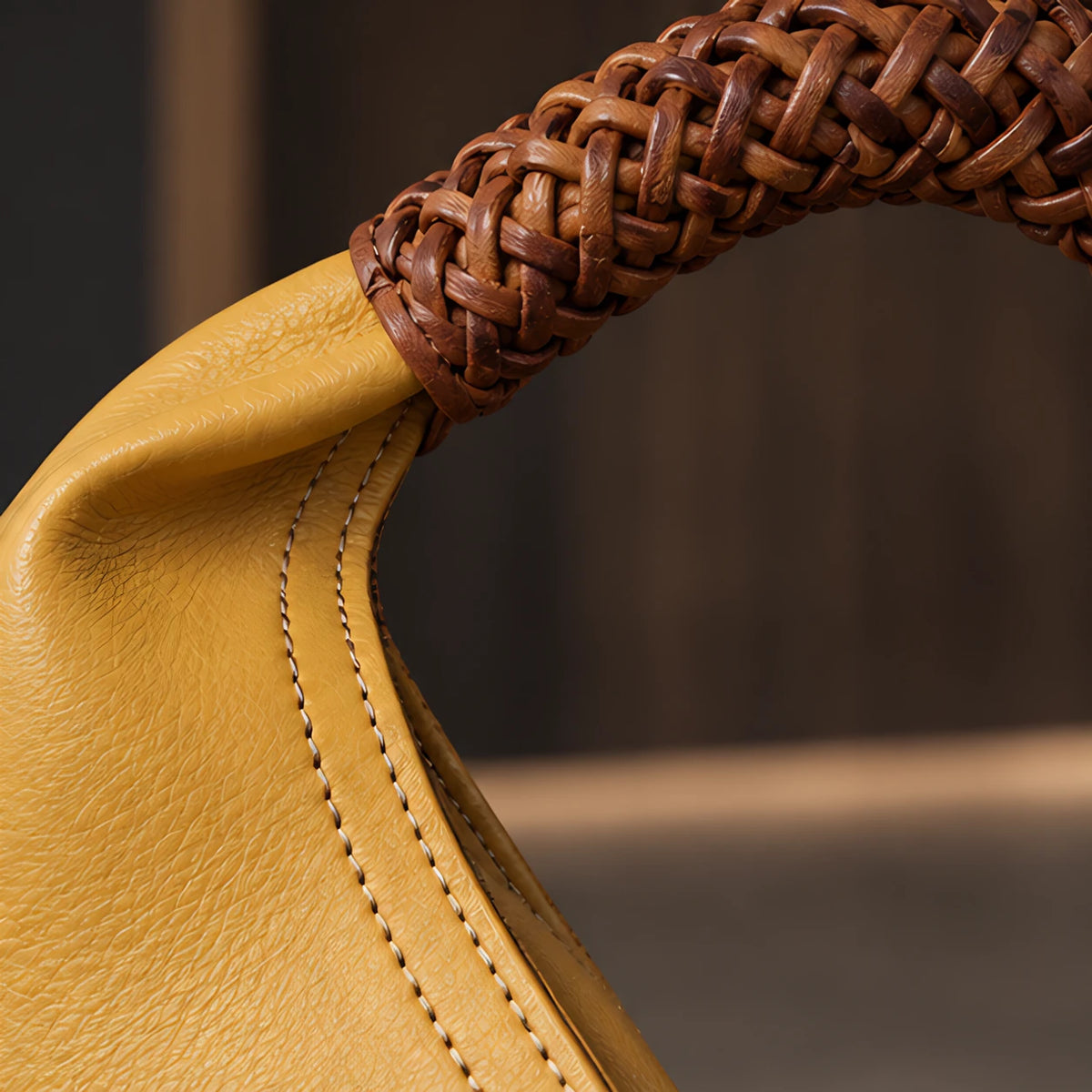 Esmara Slouchy Leather Hobo Bag - Yellow - bags & accessories - Eric Muller - Image 3