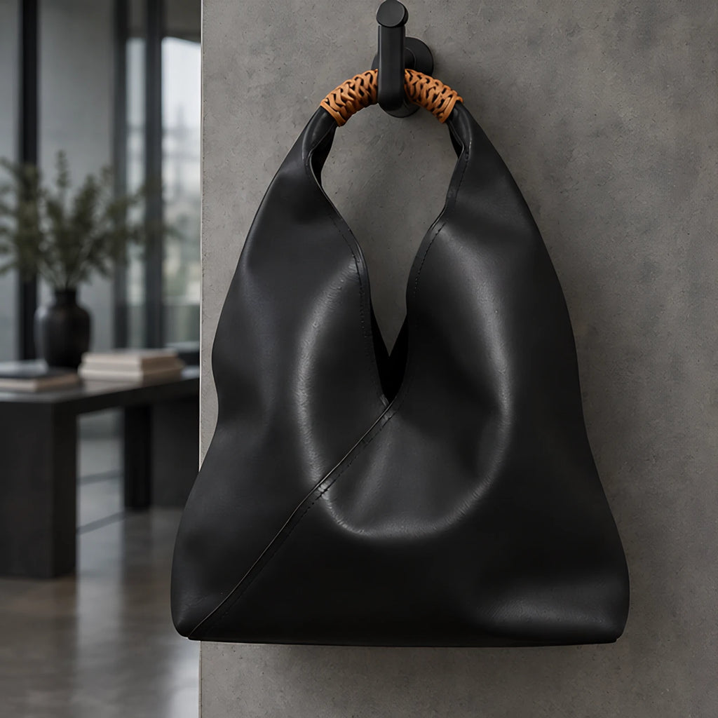 Esmara Slouchy Leather Hobo Bag - Charcoal - Bags & Accessories > Handbags > Hobo Bags - Eric Muller - Image 2