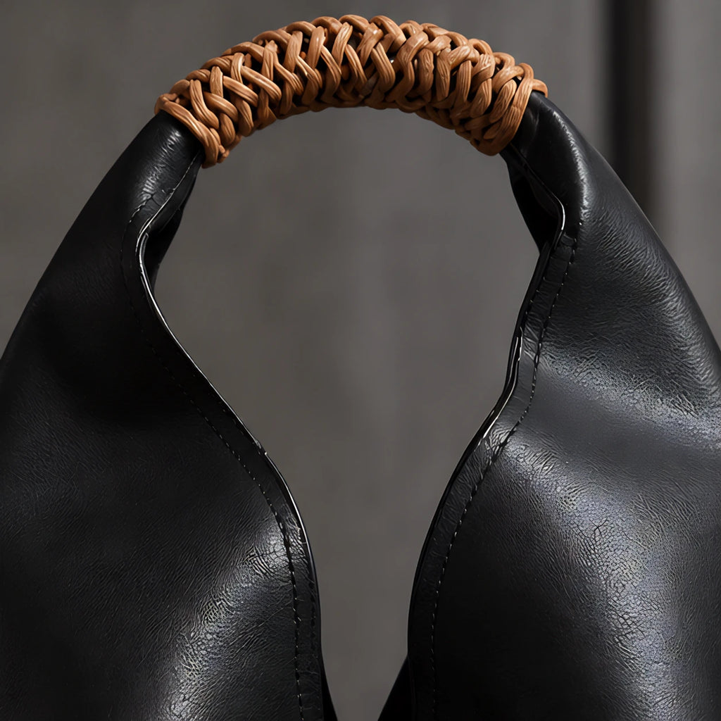 Esmara Slouchy Leather Hobo Bag - Charcoal - bags & accessories - Eric Muller - Image 3