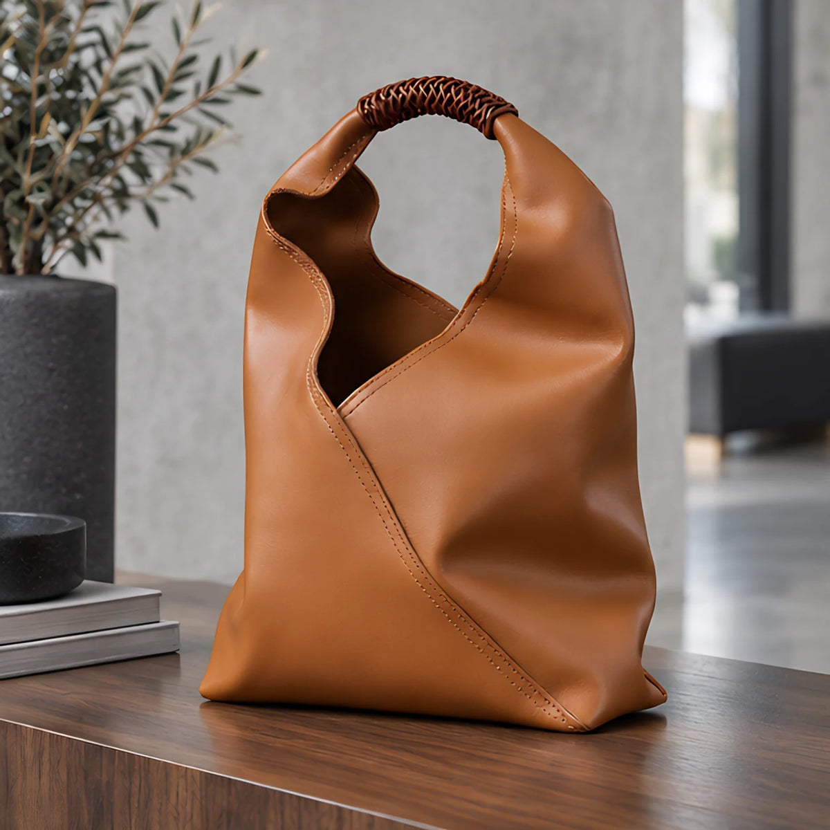 Esmara Slouchy Leather Hobo Bag - Sienna Brown - Bags & Accessories > Handbags > Hobo Bags - Eric Muller - Image 2