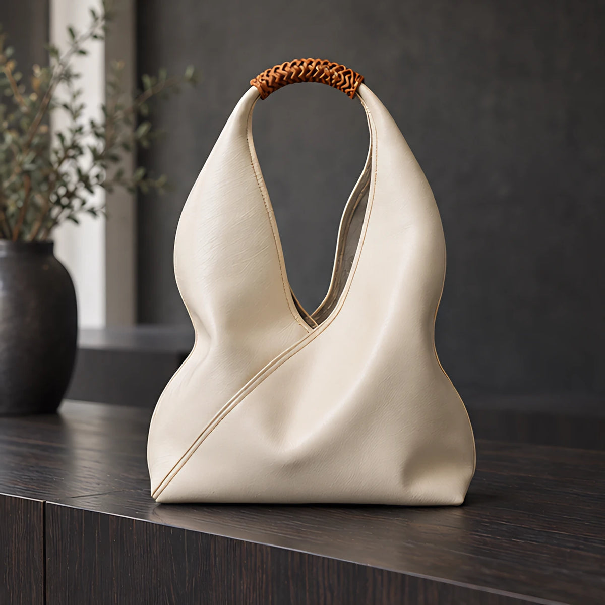 Esmara Slouchy Leather Hobo Bag - Pearl - Bags & Accessories > Handbags > Hobo Bags - Eric Muller - Image 2