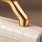 Evangeline Structured Croc-Embossed Leather Clutch - White - leather - Eric Muller - Image 5