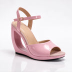 Fabiola Women's Sculptured Open Wedge Heel Sandals - Pink - Footwear > Sandals > Wedge Sandals - Eric Muller - Image 1