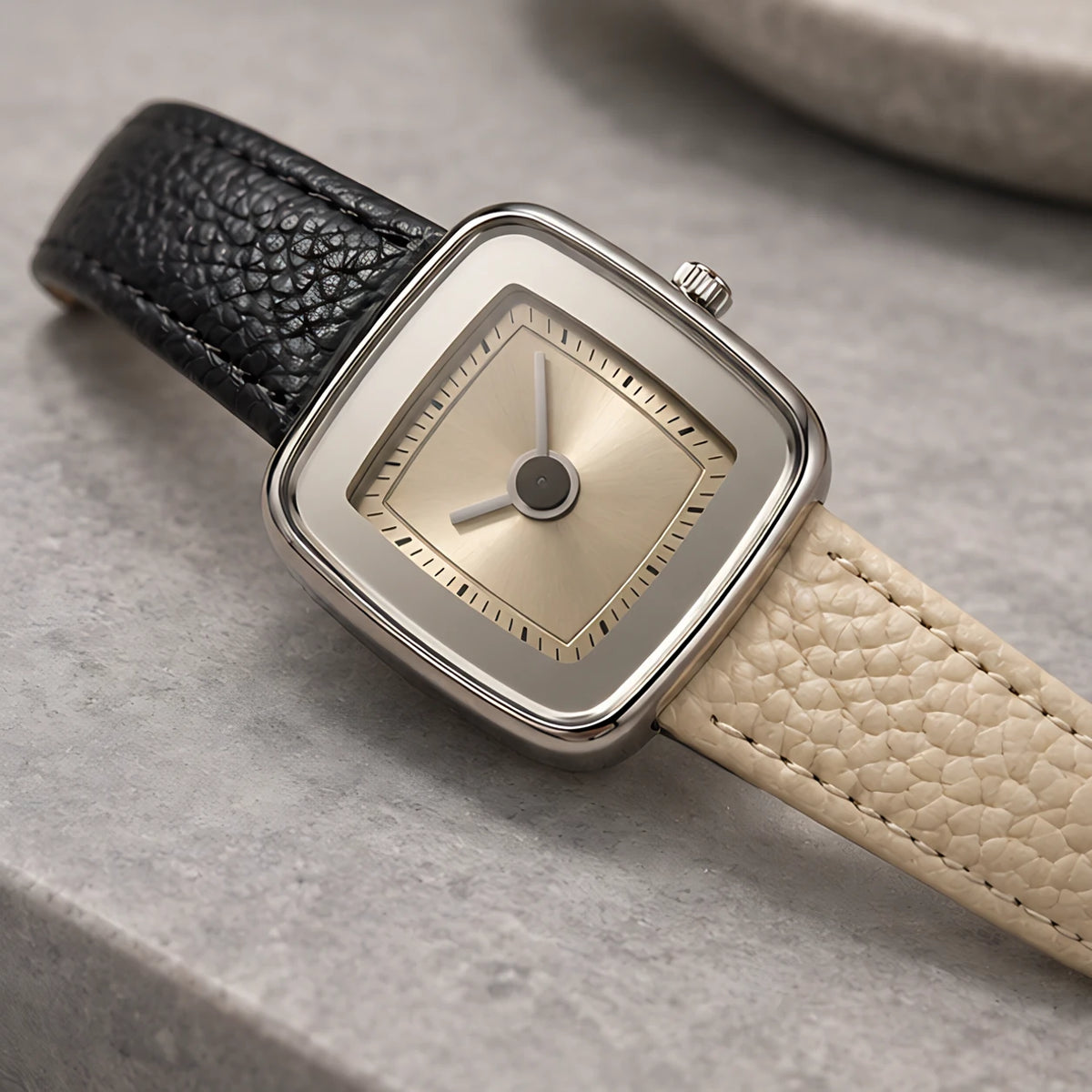 Fioralie Women's Two-Tone Quartz Watch - Black-White - Accessories > Watches > Square Face Watches - Eric Muller - Image 2
