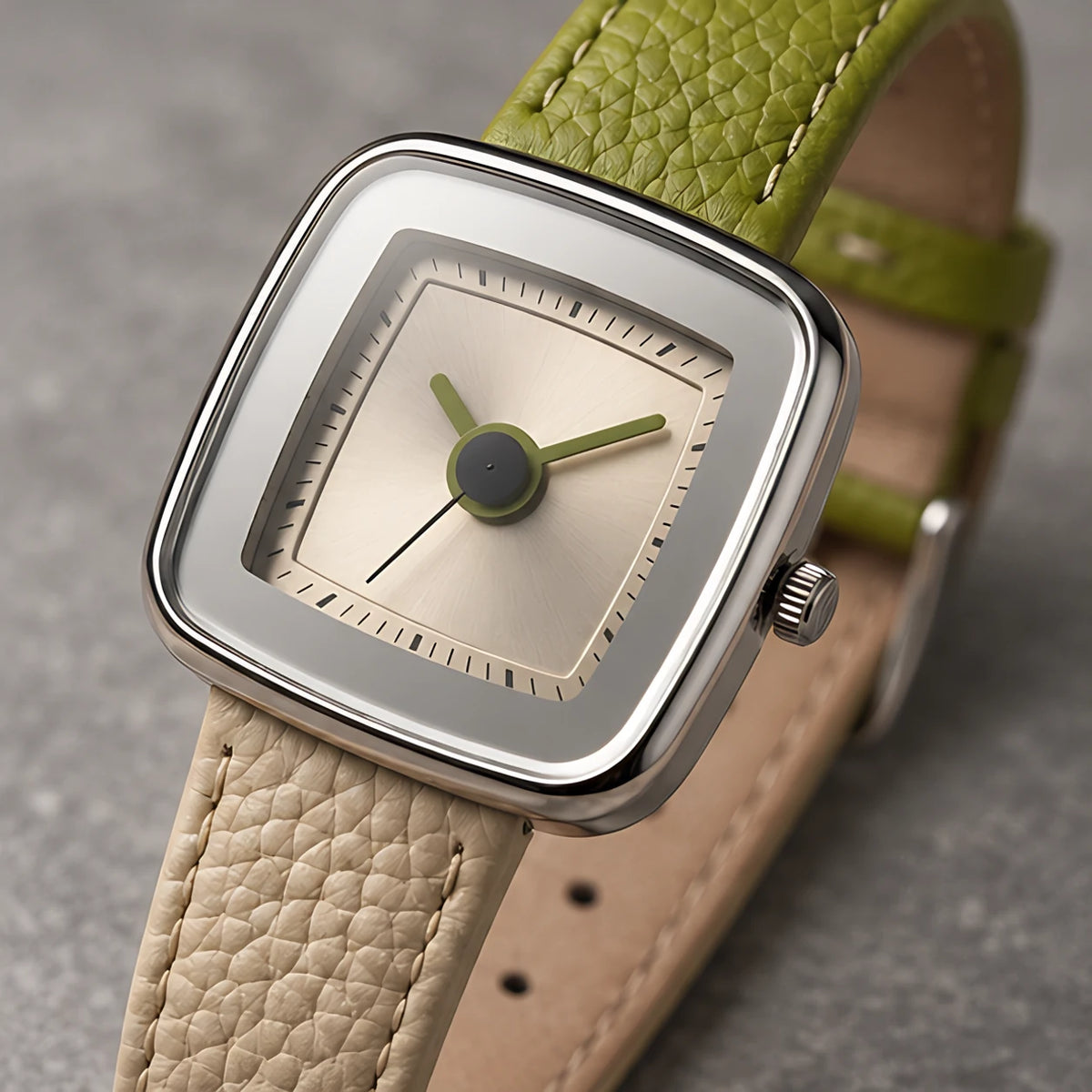 Fioralie Women's Two-Tone Quartz Watch - Green-White - female - Eric Muller - Image 3