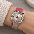 Fioralie Women's Two-Tone Quartz Watch - Red-White - Accessories > Watches > Square Face Watches - Eric Muller - Image 1