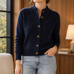 Fiorella Cashmere Cardigan Sweater - Navy - Women's Clothing > Sweaters & Cardigans > Cardigans - Eric Muller - Image 1