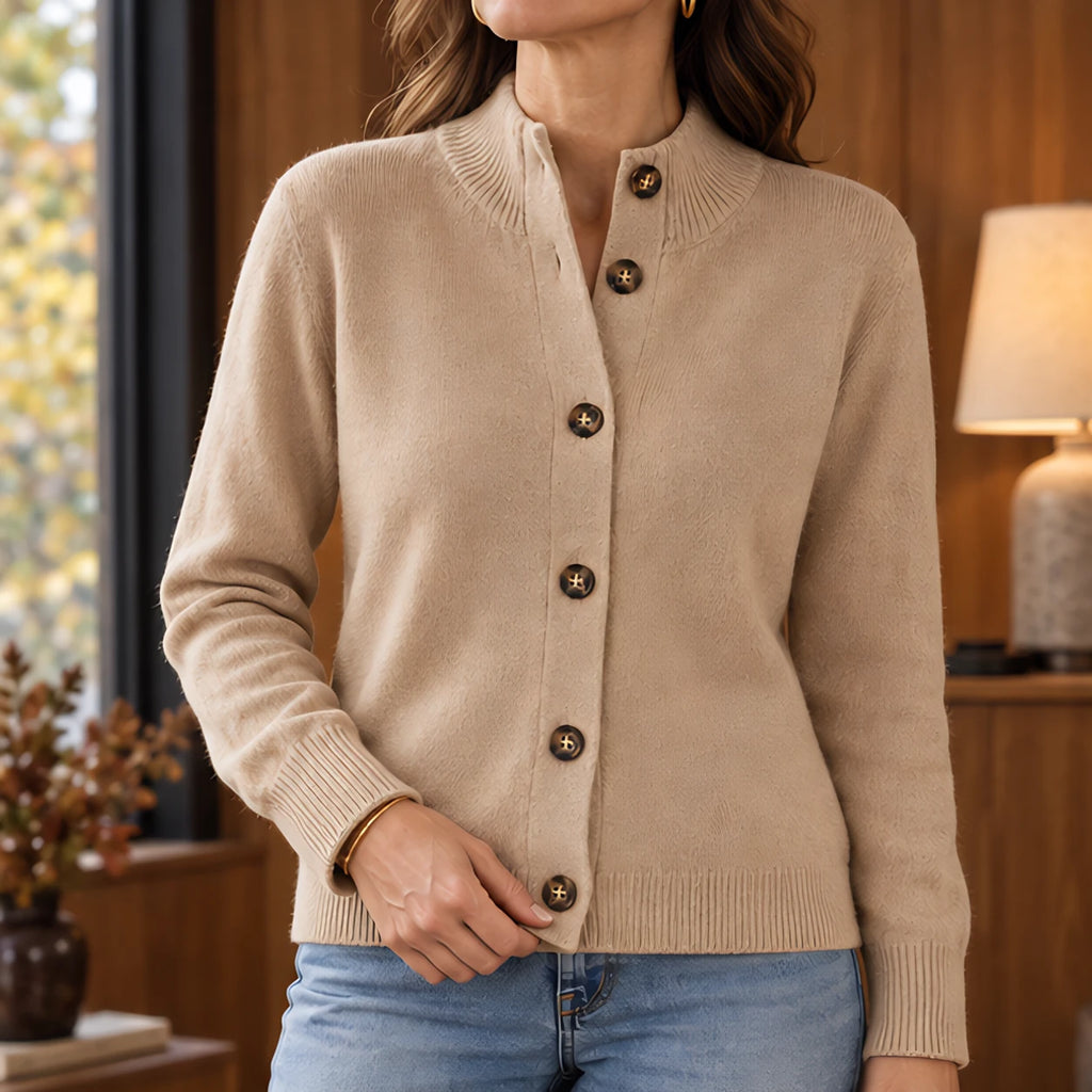 Fiorella Cashmere Cardigan Sweater - Camel - Women's Clothing > Sweaters & Cardigans > Cardigans - Eric Muller - Image 1