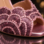 Fiorella Women's Sculpted Stiletto Sandals - Rose Red - Women's Footwear > Heels > Slingback Stiletto Sandals - Eric Muller - Image 3