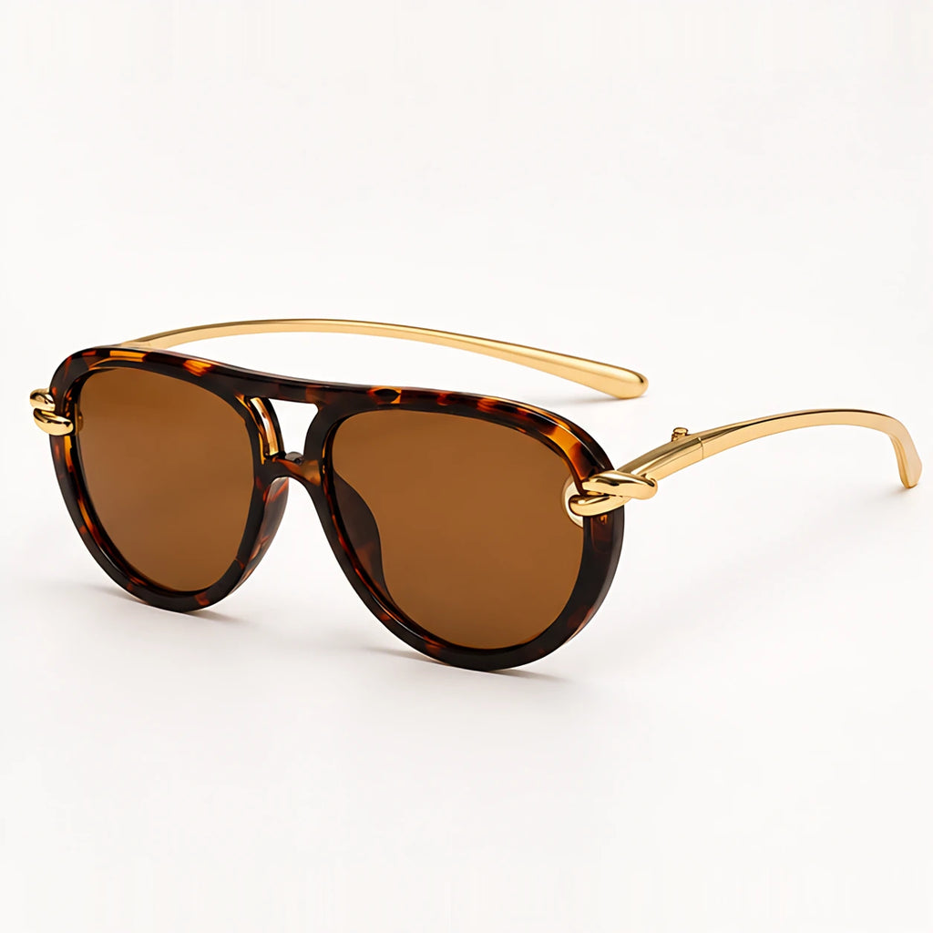 Fiorenza Women's Rounded Sunglasses - Leopard - Accessories > Eyewear > Rounded Sunglasses - Eric Muller - Image 1