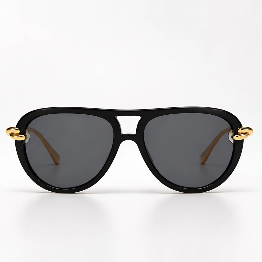 Fiorenza Women's Rounded Sunglasses - Black - Accessories > Eyewear > Rounded Sunglasses - Eric Muller - Image 2