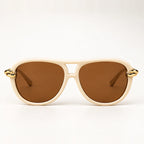 Fiorenza Women's Rounded Sunglasses - Beige - Accessories > Eyewear > Rounded Sunglasses - Eric Muller - Image 2