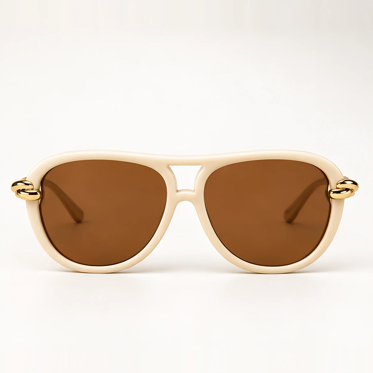 Fiorenza Women's Rounded Sunglasses - Beige - Accessories > Eyewear > Rounded Sunglasses - Eric Muller - Image 2