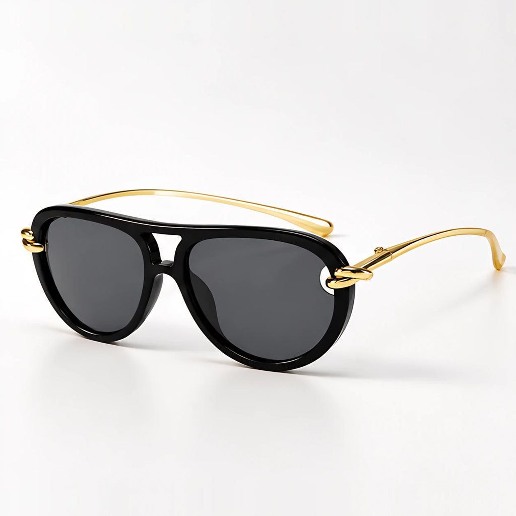 Fiorenza Women's Rounded Sunglasses - Black - Accessories > Eyewear > Rounded Sunglasses - Eric Muller - Image 1