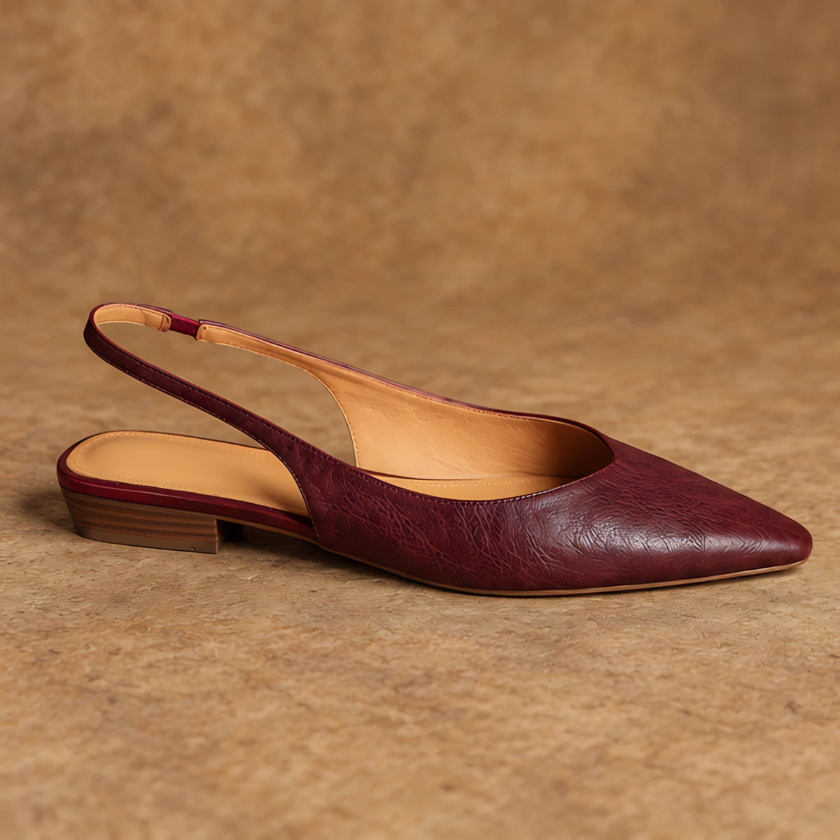 Genoveva Women's Leather Slingback Pumps - Burgundy - female - Eric Muller - Image 3