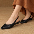 Genoveva Women's Leather Slingback Pumps - Black - Women's Footwear > Pumps > Slingback Pumps - Eric Muller - Image 4