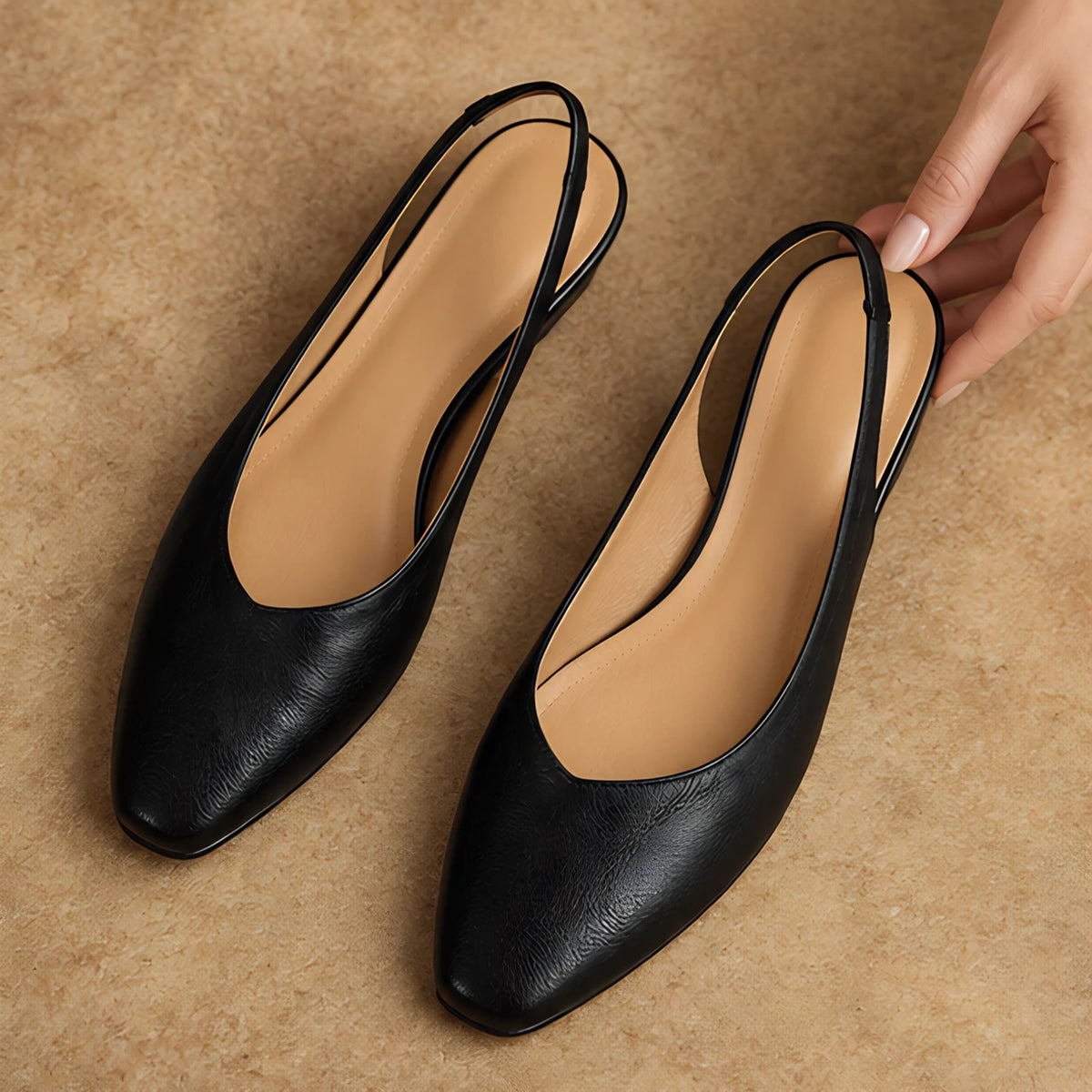 Genoveva Women's Leather Slingback Pumps - Black - Women's Shoes - Eric Muller - Image 2