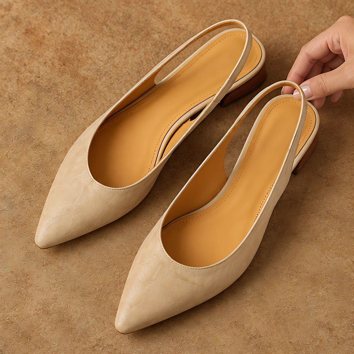 Genoveva Women's Leather Slingback Pumps - Beige - Women's Shoes - Eric Muller - Image 2