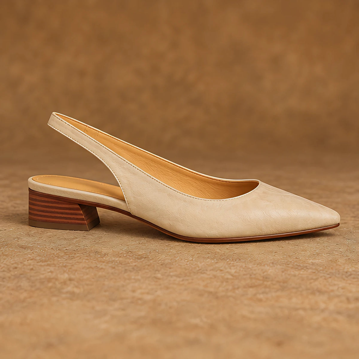 Genoveva Women's Leather Slingback Pumps - Beige - female - Eric Muller - Image 3