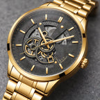 Harcourt Men's 45mm Calendar Watch with Stainless Steel Bracelet - Gold Black - male - Eric Muller - Image 3