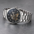 Harcourt Men's 45mm Calendar Watch with Stainless Steel Bracelet - Silver Black - Men's Accessories > Watches > Bracelet Watches - Eric Muller - Image 2
