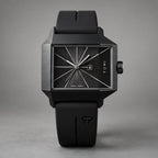 Helvane Men's Architectural Rectangular Quartz Watch 39mm - Charcoal - Accessories > Watches > Rectangular Quartz Watches - Eric Muller - Image 2