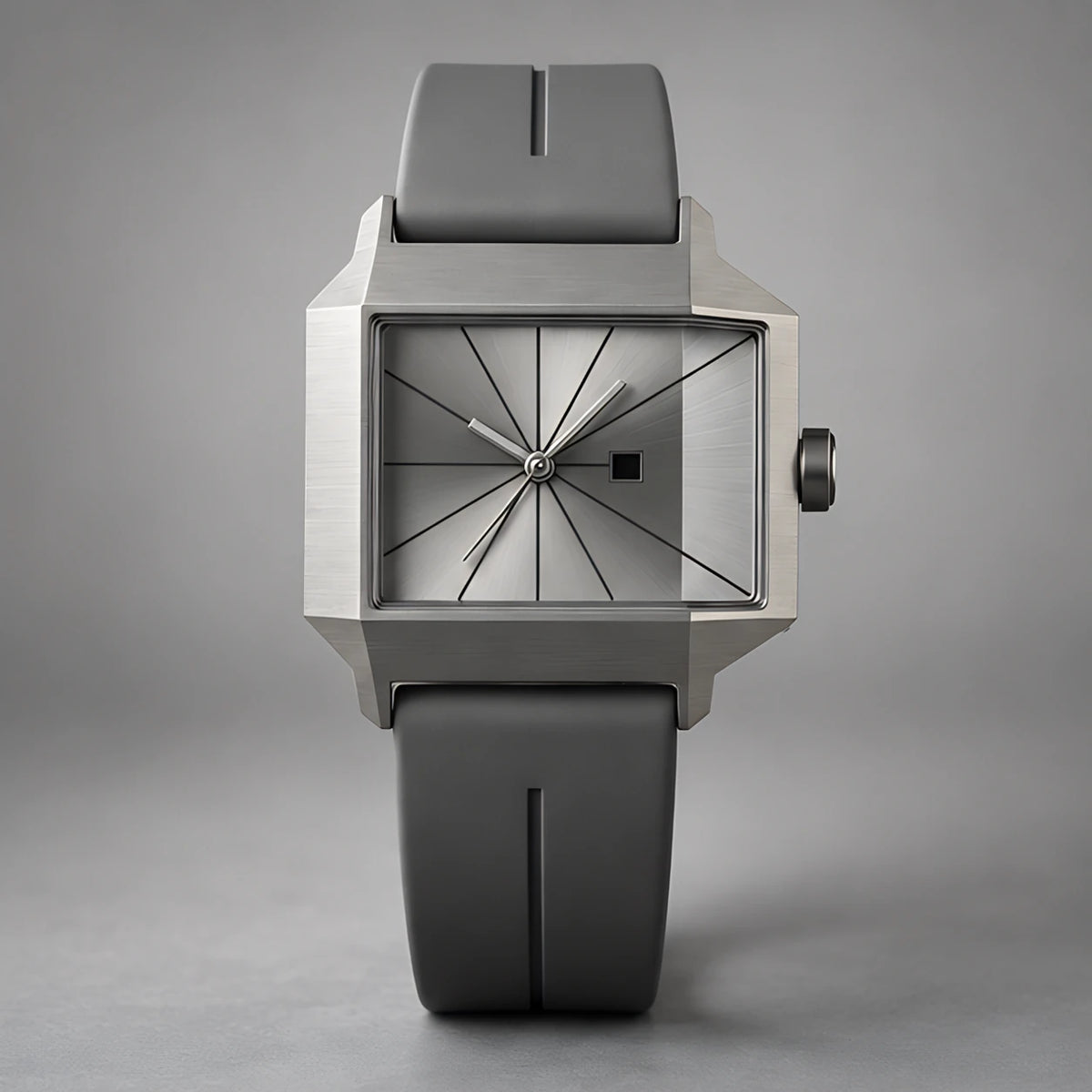 Helvane Men's Architectural Rectangular Quartz Watch 39mm - Slate Gray - Accessories > Watches > Rectangular Quartz Watches - Eric Muller - Image 2