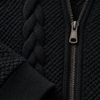 Henrik Men's Relaxed Cable-Knit Full-Zip Hoodie - Black - Product Type: Hoodies & Sweatshirts - Eric Muller - Image 4