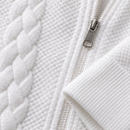 Henrik Men's Relaxed Cable-Knit Full-Zip Hoodie - White - Product Type: Hoodies & Sweatshirts - Eric Muller - Image 4