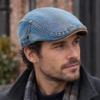 Holden Men's Low-Profile Denim Flat Cap - Light Blue - Accessories > Hats > Flat Caps - Eric Muller - Image 1