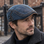 Holden Men's Low-Profile Denim Flat Cap - Dark Blue - Accessories > Hats > Flat Caps - Eric Muller - Image 1