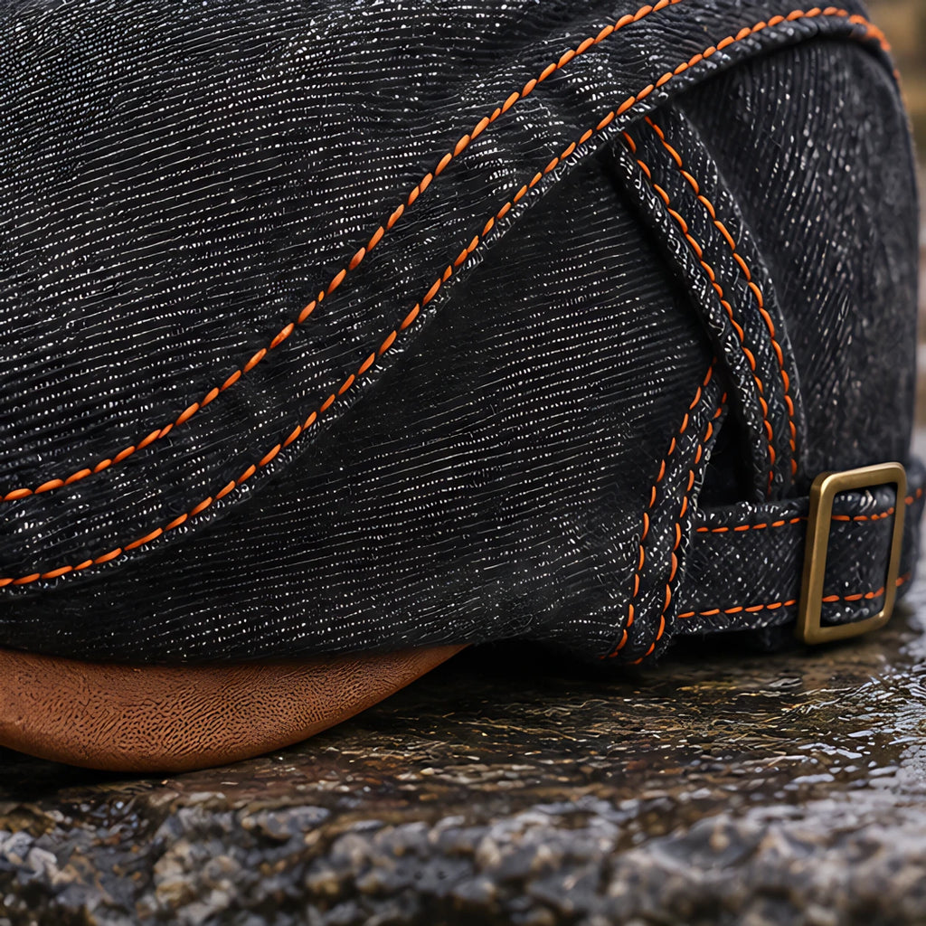 Holden Men's Low-Profile Denim Flat Cap - Black - male - Eric Muller - Image 3