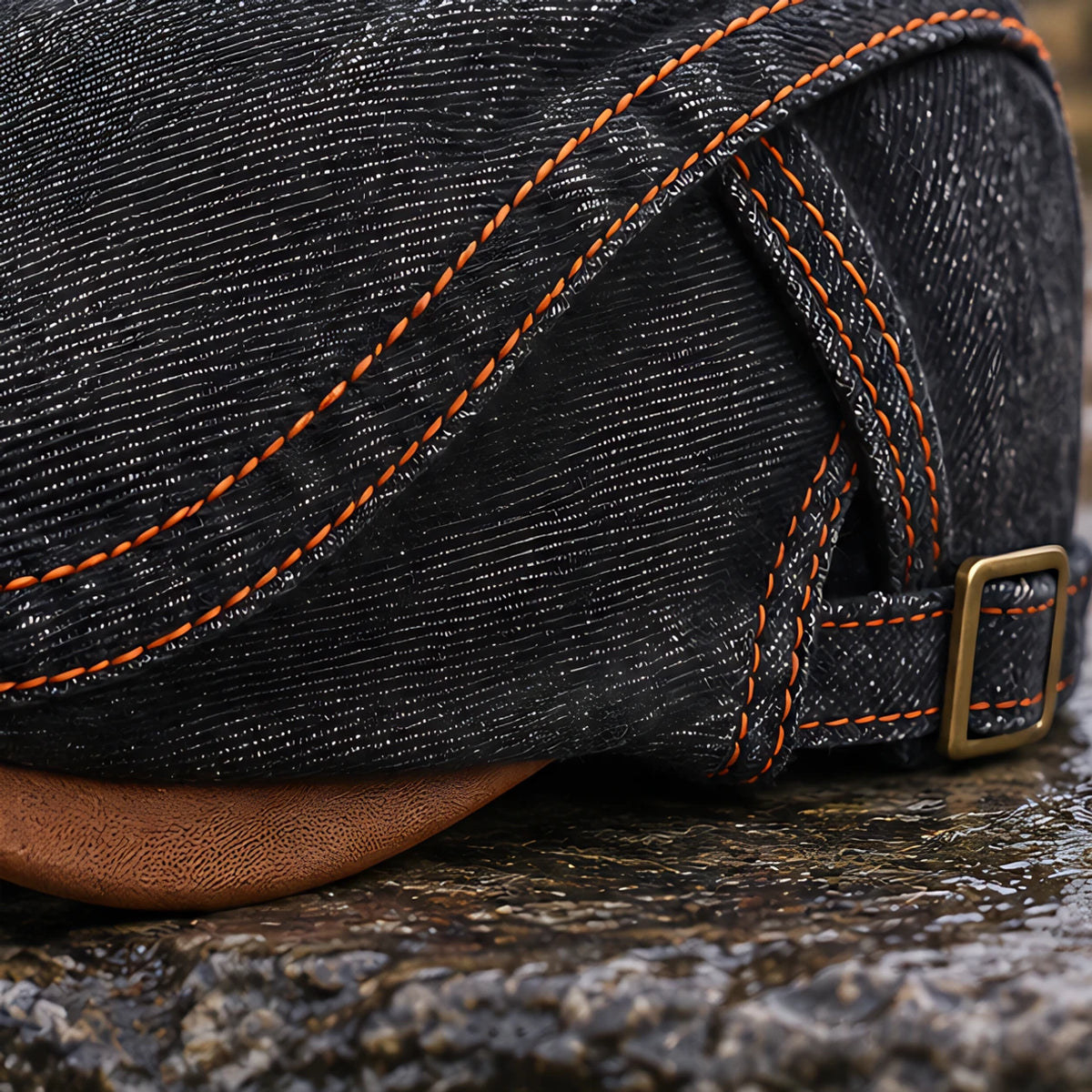 Holden Men's Low-Profile Denim Flat Cap - Black - male - Eric Muller - Image 3