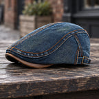 Holden Men's Low-Profile Denim Flat Cap - Dark Blue - Accessories > Hats > Flat Caps - Eric Muller - Image 2