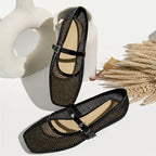 Ilsabet Mesh Mary Jane Flats - Black - women's flats - Eric Muller - Image 2
