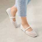 Ilsabet Mesh Mary Jane Flats - White - mesh flats - Eric Muller - Image 4