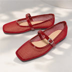 Ilsabet Mesh Mary Jane Flats - Red - women's flats - Eric Muller - Image 2