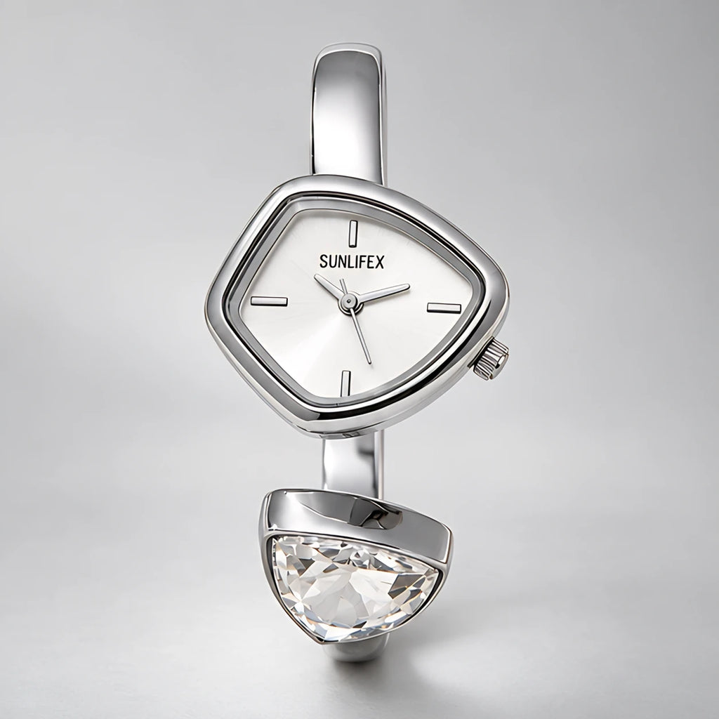 Isabetta Women's Crystal Bangle Watch - Silver - Old Money - Eric Muller - Image 2