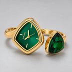 Isabetta Women's Crystal Bangle Watch - Emerald Green - Women's Accessories > Watches > Bracelet Watches - Eric Muller - Image 1