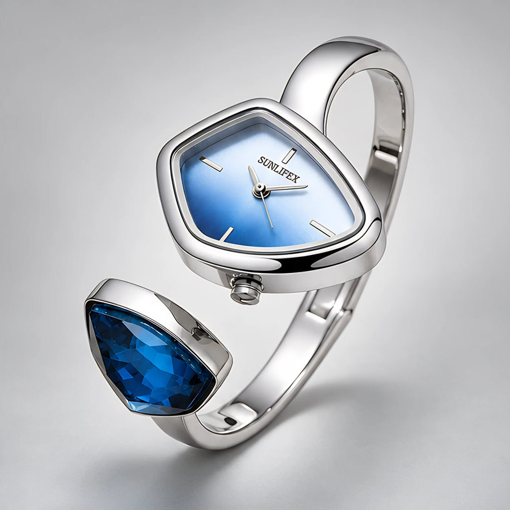 Isabetta Women's Crystal Bangle Watch - Silver Frost - Women's Accessories > Watches > Bracelet Watches - Eric Muller - Image 1