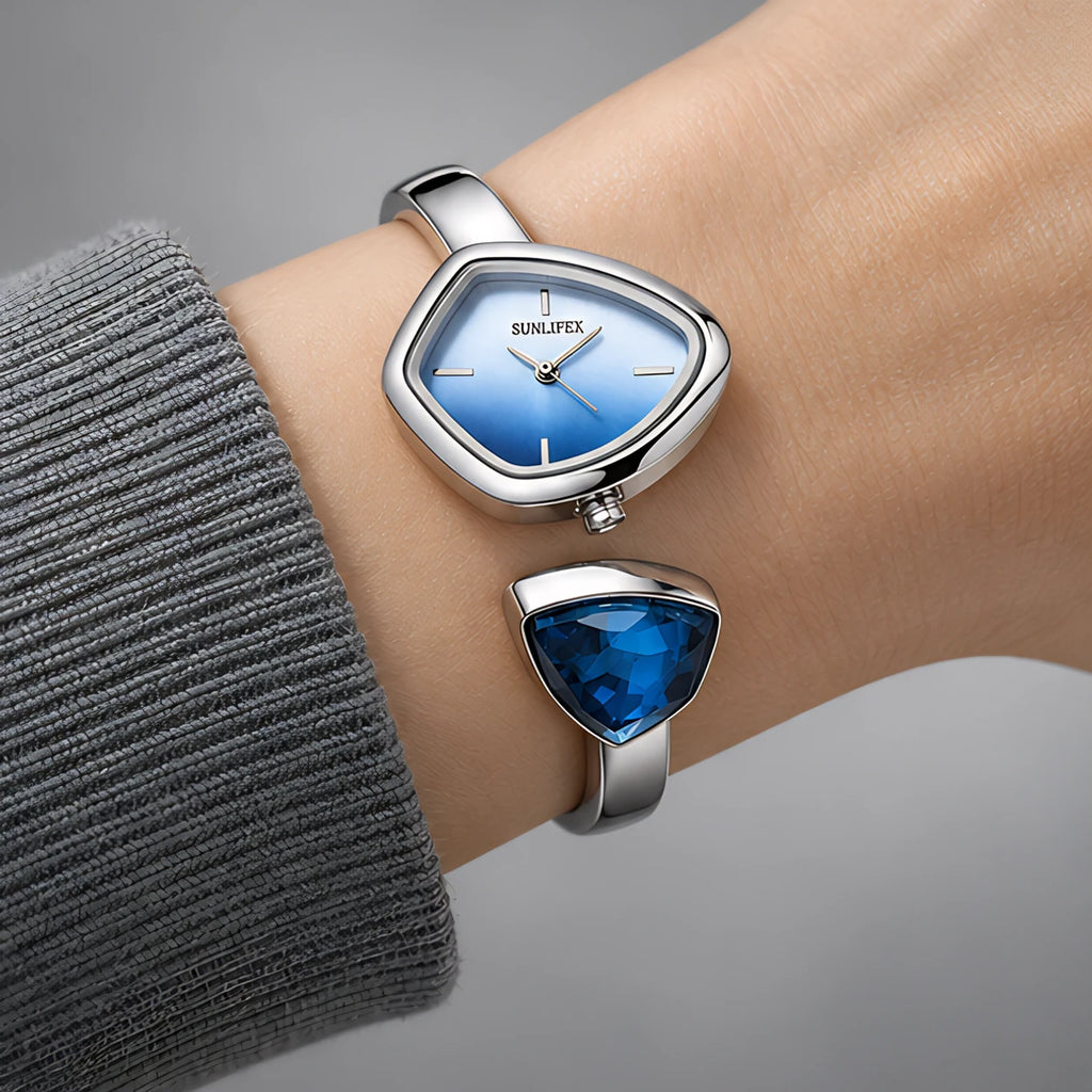Isabetta Women's Crystal Bangle Watch - Silver Frost - Vintage Watch - Eric Muller - Image 3
