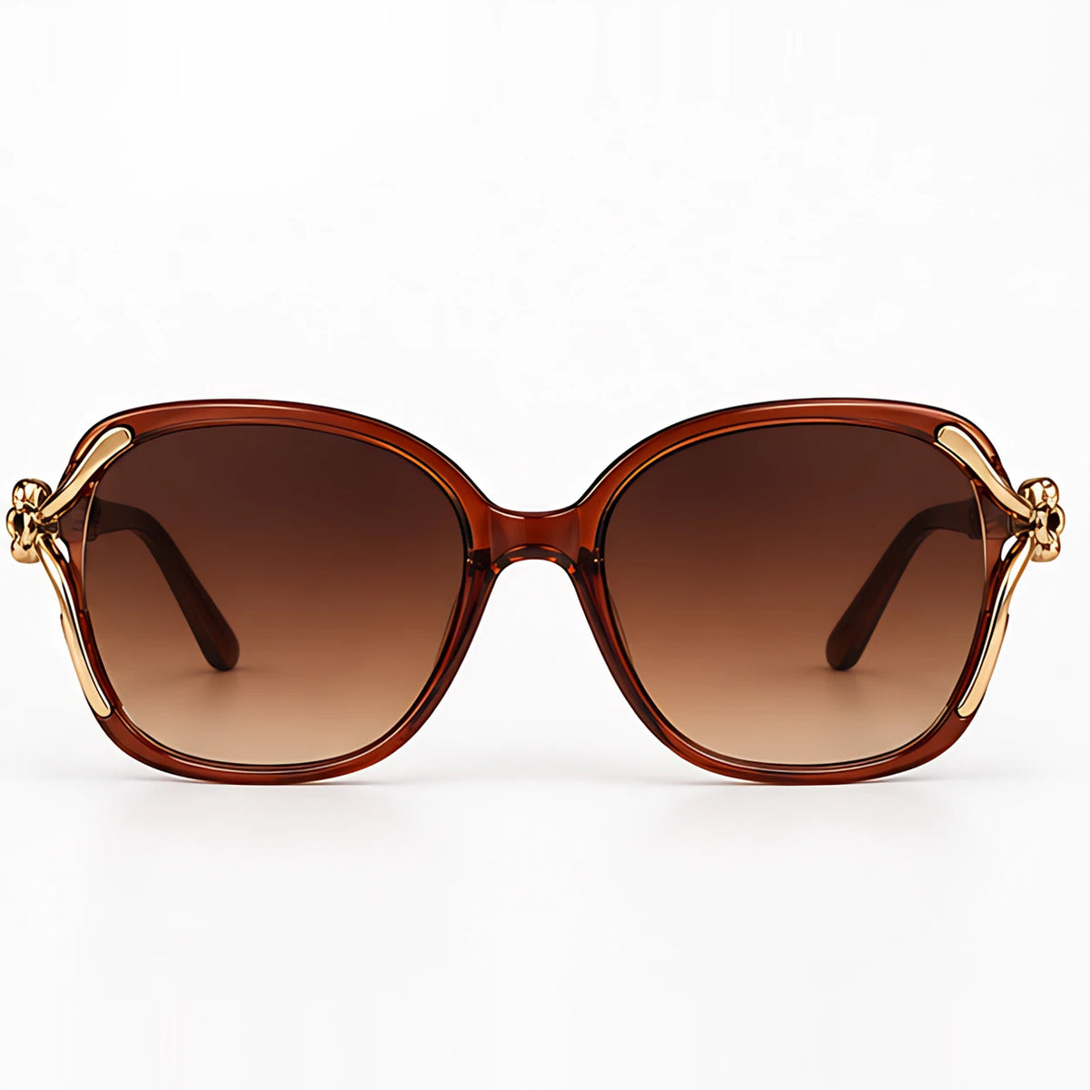 Isadora Women's Oversized Rounded-Square Sunglasses - Tea - Sunglasses - Eric Muller - Image 2