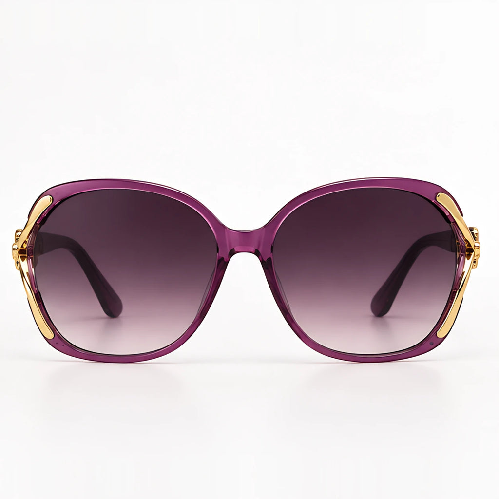 Isadora Women's Oversized Rounded-Square Sunglasses - Purple - Sunglasses - Eric Muller - Image 2