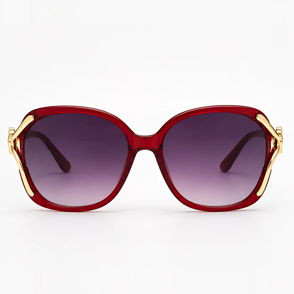 Isadora Women's Oversized Rounded-Square Sunglasses - Red - Sunglasses - Eric Muller - Image 2