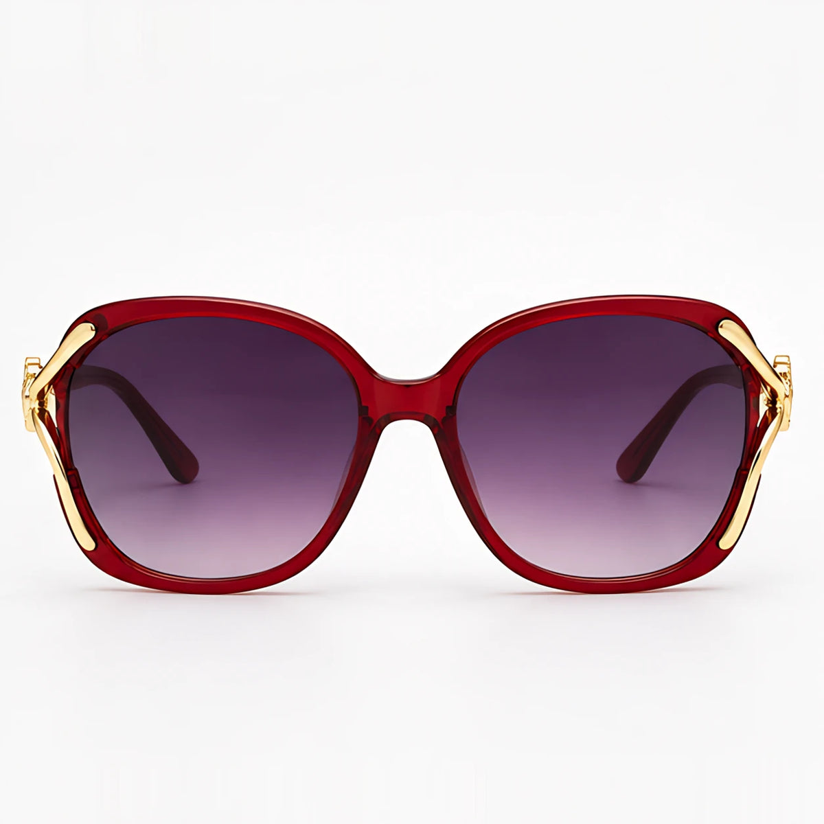 Isadora Women's Oversized Rounded-Square Sunglasses - Red - Sunglasses - Eric Muller - Image 2