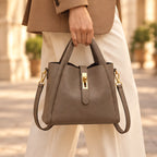 Judith Women's Turn-Lock Structured Tote - Grey - Bags | Accessories - Eric Muller - Image 2