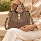 Judith Women's Turn-Lock Structured Tote - Grey - Shop All Accessories | Accessories - Eric Muller - Image 3