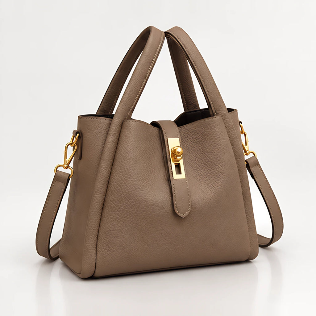Judith Women's Turn-Lock Structured Tote - Grey - Women's Accessories > Bags > Tote Bags - Eric Muller - Image 1